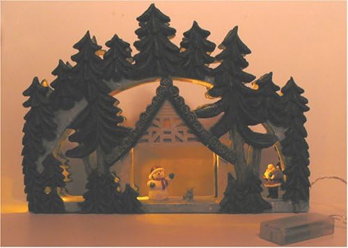 Крк Божиќен светлосен мост со снежен човек