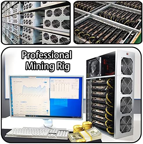 Рударска опрема BTC-T37 РИГ 8 GPU Ethereum Mining Rig Комплетен систем Bitcoin Riner Rame со рударска матична плоча/CPU/SSD/RAM/PSU/4