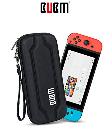 Bubm ShockProof Travel Case Case Nintendo Switch Tag со врежана мека лагер за конзола за прекинувач Nintendo, полнач на wallидови, зафат и радост,