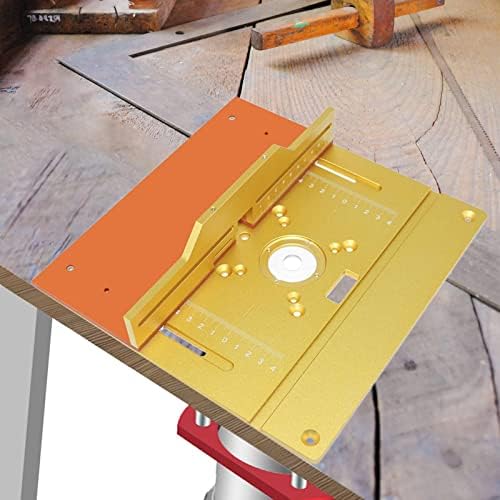 Qianly Router Table Insert Plate, Flip Board, обработка на дрво, плоча за монтирање на табели за рутер за алатки за мелење, слот, сет од 2 парчиња