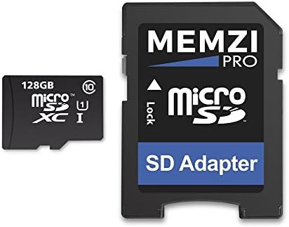 MEMZI PRO 128gb 80MB/S Класа 10 Микро SDXC Мемориска Картичка СО SD Адаптер ЗА LG Q7a, Q6a, Q6 Prime, Q Pyllus a, Q Pyllus+, K11+,