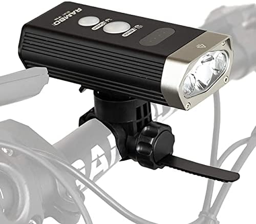 Rambo Bikes Pro Hunter Ultra Bright Flashlight - 1100 лумени бела и зелена LED светлина - USB LED предводена предност, PowerBank, IPX -6 Водоотпорна светлина за велосипеди - 3 режими на светлина, отпорни