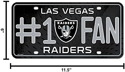 Rico Industries NFL Las Vegas Raiders 1 Ознака за табличка со метална табличка
