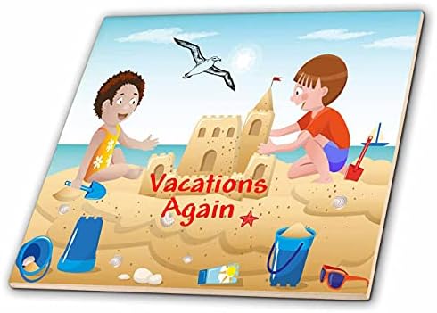 3дроуз Слика На Сцена Со Деца Кои прават зборови Од Песок Повторно Одмори-Плочки