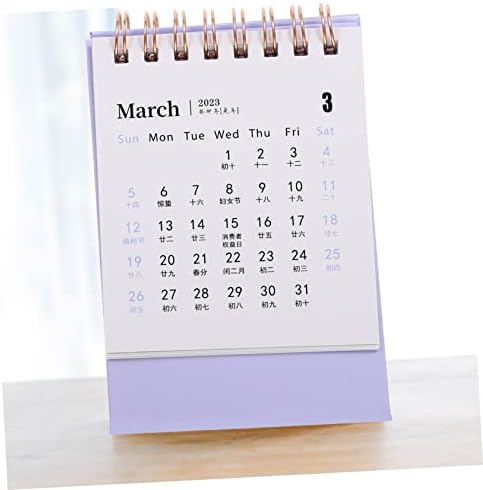 Tofficu 2pcs мини биро календарски десктоп подароци преносни канцелариски биро за работна површина Мал календар 2023 календар за