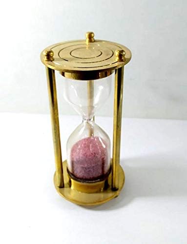 Уникатен кралски месинг полиран со бел песочен песочен песочен часовник со уникатно поморство