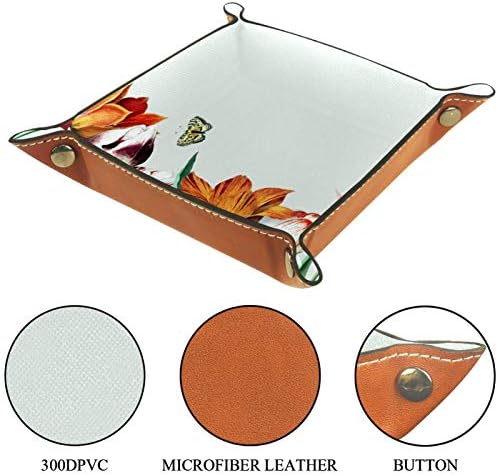 Lyetny Пеперутка Цвет Цветни Пролет Организатор Фиока Кутија За Складирање Кревет Caddy Десктоп Послужавник Промена Клуч Паричник