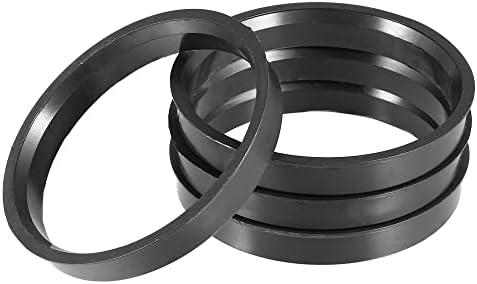 Acropix 70,1 mm до 64,1 mm Универзален центар за центрични прстени со црна боја - пакет од 4