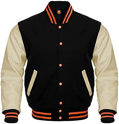 Toofan Wear Varsity Letterman Baseball Bomball Homber Mighch School Wool Leather Varsity Ackets Team Colors опција