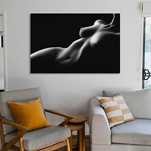 Црно -бел постер жена фигуративна каросерија модерни апстрактни постери платно wallидна уметност постер платно платно постери и отпечатоци wallидни уметнички слики з