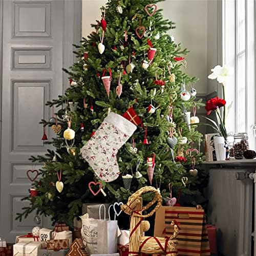WXBDD Божиќно цвеќе Бел Санта, Божиќни чорапи Божиќни украси за украси за домашно дрво што висат украси