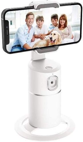 Застанете и монтирајте за Nokia C20 - PivotTrack360 Selfie Stand, Pivot Stand за следење на лицето за Nokia C20 - Зимско бело