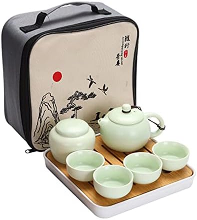 Danhui Travel Tea Set Portable чај постави еден тенџере три преносни чајни чаши сет за брза чаша за гости