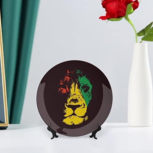 Раста лав глава керамичка декоративна чинија со приказ на штанд што виси прилагодена годишнина свадба празнични подароци за родители на двојки,