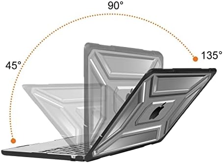 Mosiso компатибилен со MacBook Air 13,6 инчи случај 2022 2023 Објавување A2681 M2 чип со лична карта, тешка пластична тврда школка со тастатура и тастатура за тастатура, црна