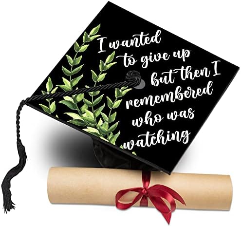 Зиифн дипломирање капа за матура, зеленило за мотивациони цитати за матура за дипломирање, декор, 2023 година, украси за матура-капаче-Б02