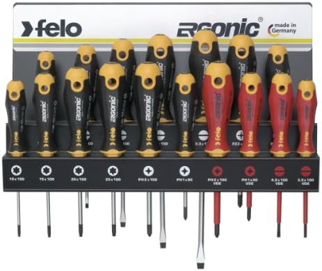 Felo Ergonic XXL-Rack Serie 400 00040091743 Screwpriver Set 17-парчиња од Фело