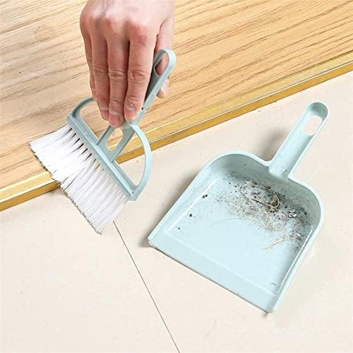 Mahza Push Brooth Мини четка за чистење мала метла прашина поставена десктоп чистење лопата за чистење табела за домаќинства