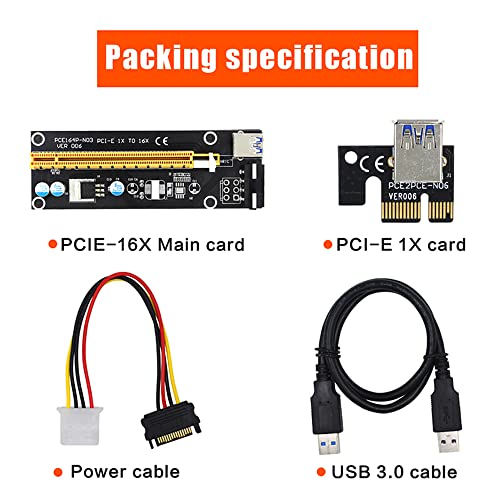 1PCS PCI-E Riser 009S/010 Plus картичка PCIE PCI E EXTENDER USB 3.0 SATA до 4PIN MOLEX Адаптер Кабел РИСЕР Погоден за видео картичка, 3in1