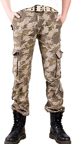 Машки атлетски товарни панталони обични панталони воена армија Камо панталони со памучни панталони памучни панталони панталони