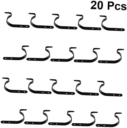 Jardwe 20 парчиња на отворено куки за висечки метални закачалки со тешки метални црни фенери декоративни држачи за тенџере за садови кука спална соба метална надвореш?