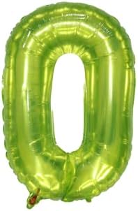 32-инчен хартија картичка желе кристално зелена независна амбалажа 0-9 дигитални балони роденденска забава празнична атмосфера поставување украсни