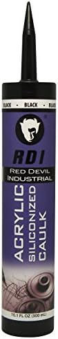 Црвен ѓавол 08760i RD PRO Construction одделение силиконизирана акрилна заптивната смеса, 10,1 мл, јасна