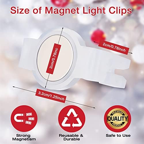 150 парчиња магнетски приклучоци Светло клипови Масовно магнетни божиќни светлосни клипови магнетни C9 приклучни клипови магнетни светлосни