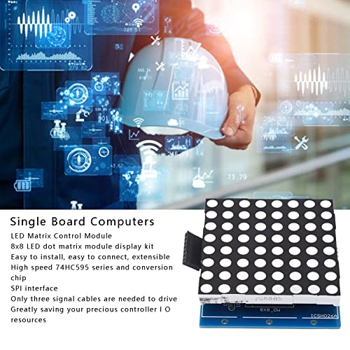 Контролен модул LED матрикс, комплет за приказ на модул со светла LED матрица со голема брзина 74HC595 чип DC5V 64 бит 8x8 за табла за