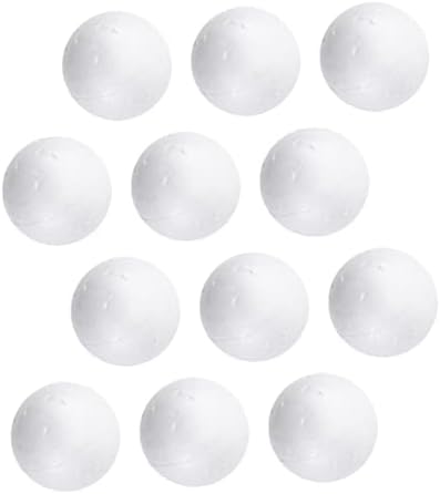 Абоофан 12 парчиња пена декорација на топки украси занаети бели украси цветни украси полифомам топки снежен човек правејќи модел венчаница правејќи материјали бел