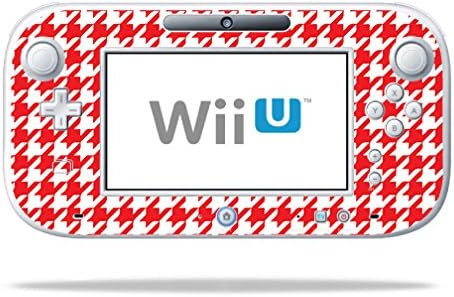 Моќна Кожа Компатибилна Со Контролорот На Gamepad Nintendo Wii U – Црвен Houndstooth | Заштитен, Издржлив И Уникатен Капак За