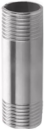 1 парче 304 не'рѓосувачки степи со двојна навојна цевка 1 , надворешен дијаметар32,5мм x Дебелина на wallидот2mm x должина30cm, погодна за поврзување на цевки.
