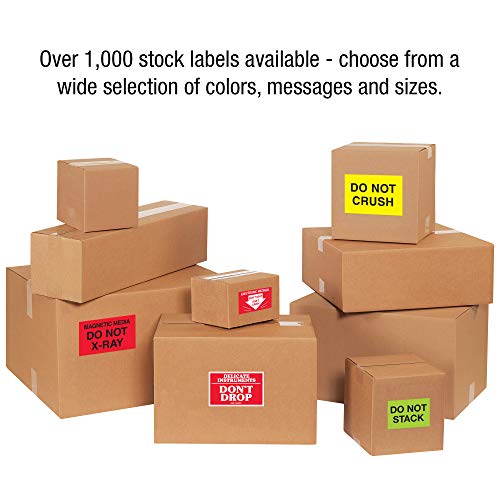 Кутија САД BDL2010 ЛОГИСКИ ЛОГИЧКИ Етикети, не распаѓајте лизгања “, 3 x 5 , црвено/бело