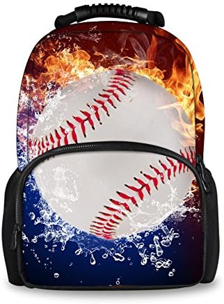 Колоранимал Филц 3д Бејзбол Печатење Лаптоп Ранец Секојдневен Дневен Ранец За Момчиња Тинејџери