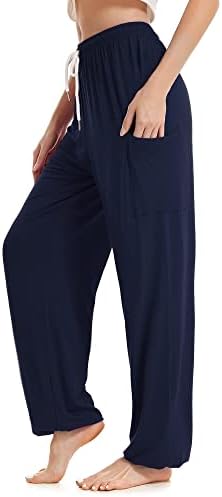 Qianxizhan женски харем панталони, хипи палацо панталони Бохо џогери јога облека со џебови
