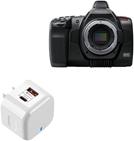 Полнач за полнач Boxwave Компатибилен со BlackMagic Pocket Camera Camera 6K G2 - PD Minicube, 20W PD USB Type -C Wallиден полнач