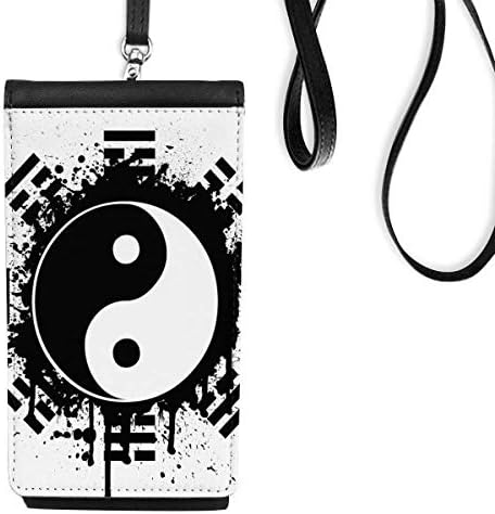 Diythinker Осум дијаграми таиџи јин-јанг кинески модел телефонски паричник чанта виси мобилна торбичка црн џеб
