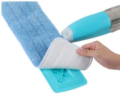 Шипт спреј за подот со микрофибер крпа Заменете 2 бои рамни меки за чистење кујнски плочки чисти алатки
