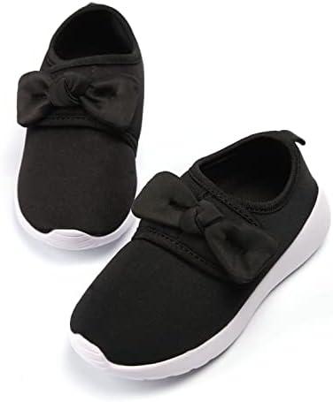 Алфувкона Мали Девојчиња Чевли За Пешачење Патики За Трчање Тениски Чевли за Деца Црно Дете 8