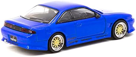 Вертекс Силвија S14 RHD Blue Metallic Global64 Series 1/64 Diecast Model Car By Tarmac Works T64G-018-BLE