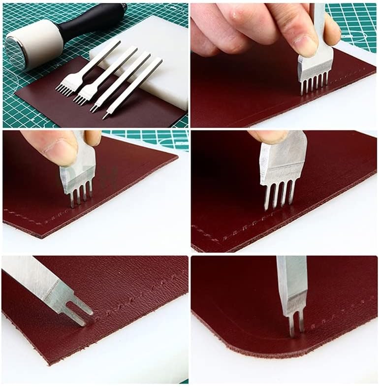 Комплетни алатки за кожни занаетчиски пакувања сет заширање резба за работа за шиење седло Гровер кожен занаетчиски алатки постави