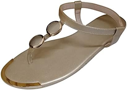 Womenените летни сандали, 2021 година римски ленти со ленти Обични летни бохо чевли Ретро модни отворени пети Флип -апостолки