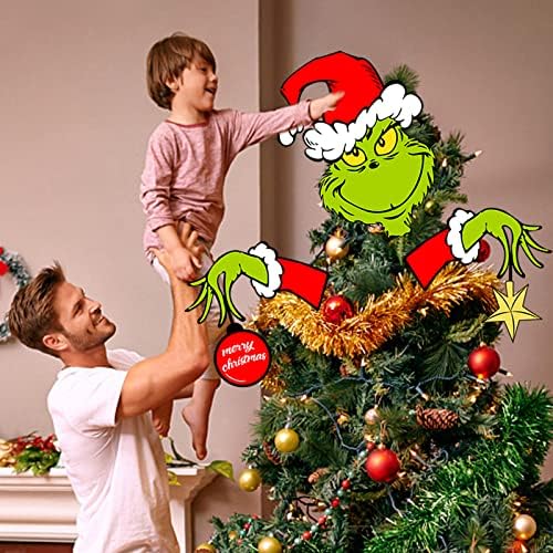 Божиќни Украси За Дрво-Смешни Украси За Новогодишна Елка Крадец Украл Дрво Топер Глава Раце И Нозе За Празнични Божиќни Украси За Домашна Забава
