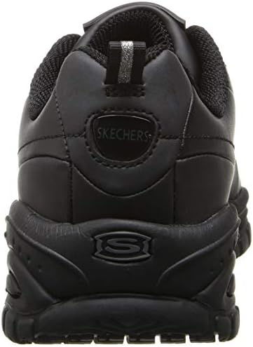 Skechers Жени Мека Чекор-меки здравствена заштита и храна сервис чевли, Црна, 8 Широк САД
