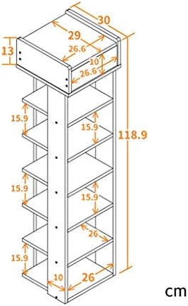 KMMK Модни идеи за чевли за чевли 6 нивоа мултифункционални полици со склопување на полиците за складирање на прашина за складирање ходник стојат