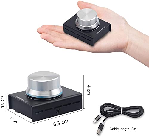 USB Копче За Контрола На Јачината НА Звукот, Мултимедијален Контролер, Прилагодувач За Контрола На Јачината На Звукот Со Функција За Исклучување На Едно Копче, Поддр