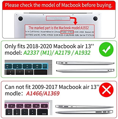 Watbro компатибилен со MacBook Air 13 Inch Laptop Case 2020 2019 2018 Објавување A2337 M1 A2179 A1932, уникатен случај на дизајн на скици со