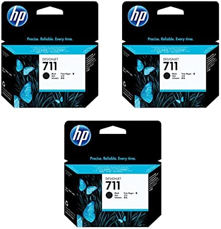 HP 3 Пакет 711 80ml Кертриџ Со Црно Мастило За T120, T520 DesignJet ePrinter
