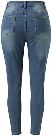 Миашуи Бизнис Обични Панталони За Жени Големина 14 Истегнете Женски Тенок Тексас Висок Џеб Жени Секојдневни Панталони За Зима