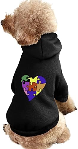 Загатка срцева кучиња облека зимски дуксери за миленичиња меки и топли дуксери за кучиња за мали средни кучиња